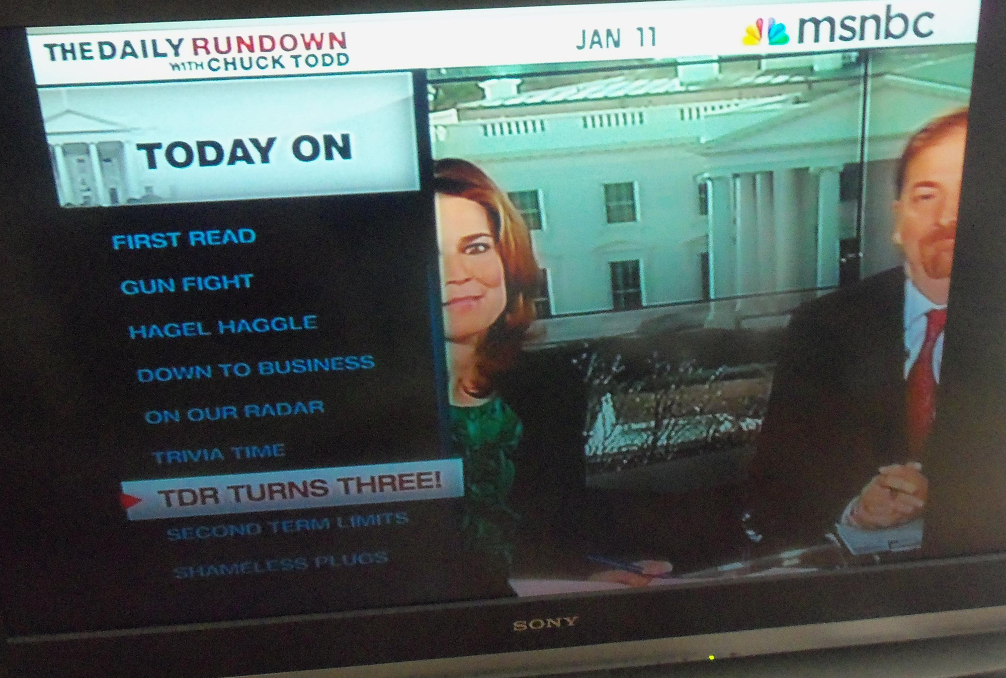 MSNBC screen