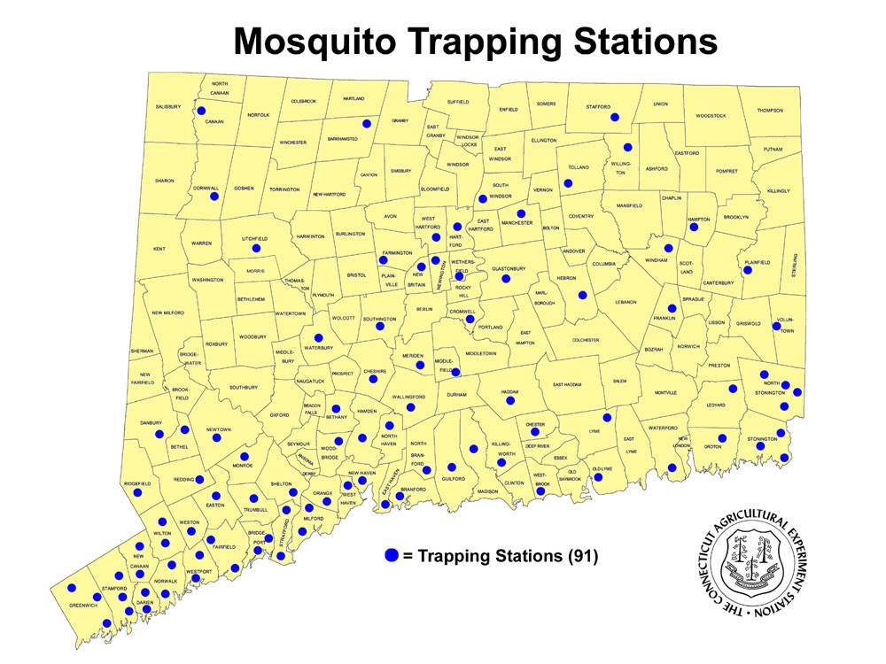 Mosquito Trapping Sites Map 2004 - 2006