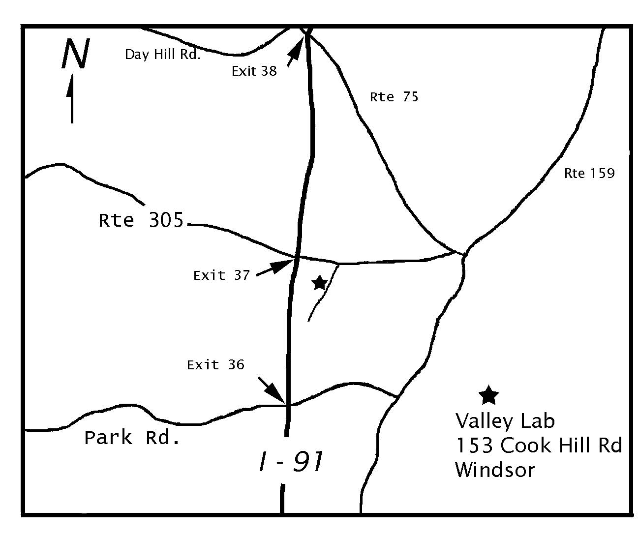 Map of our Valley Laboratory Location