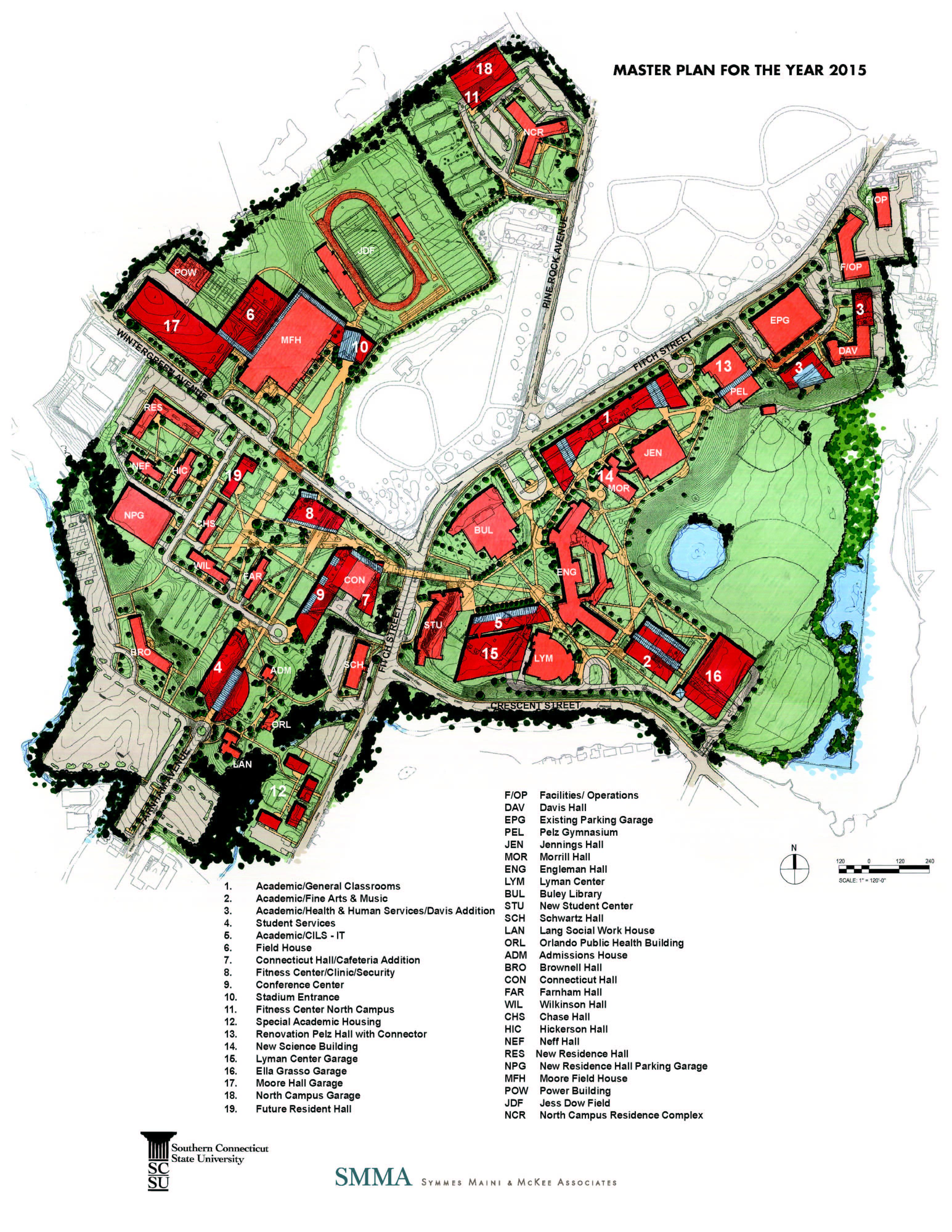 Southern Connecticut State University Campus Map SCSU Campus Plan Update