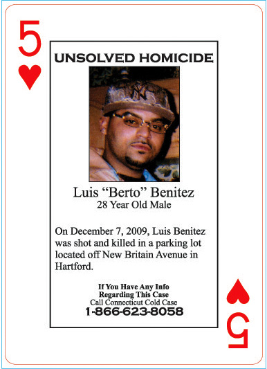 Luis "Berto" Benitz was fatally shot in Hartford in 2009.