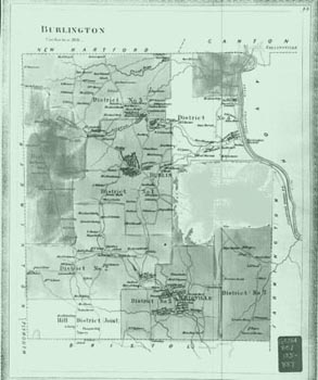 old map of burlington