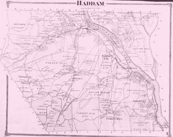 old map of haddam
