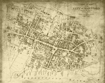 old map of hartford
