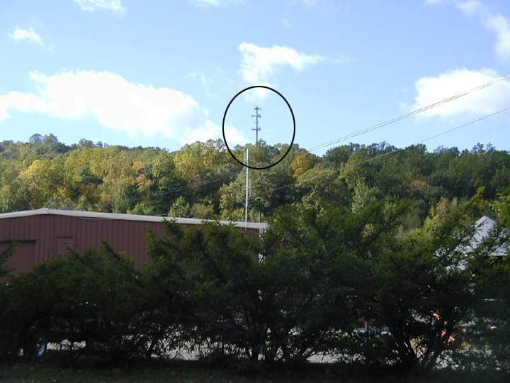 View of tower from Cheshire Road (Route 68)