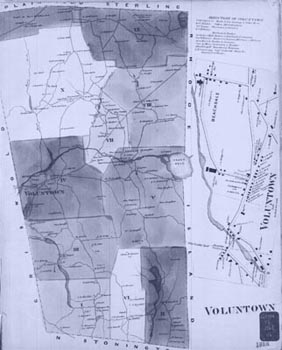 old map of voluntown