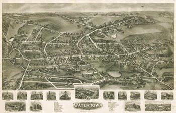 old view of watertown