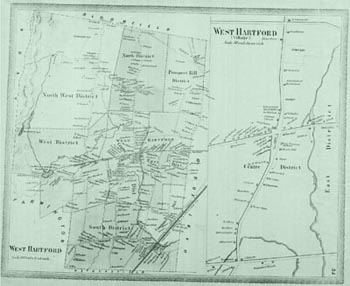 old map of west hartford