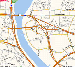 Map of area for Regional Office in East Hartford, CT
