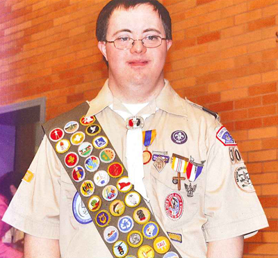 Boy Scout Uniform With Eagle Scout Medal