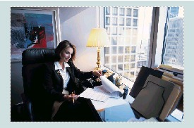 Woman Working at a Desk