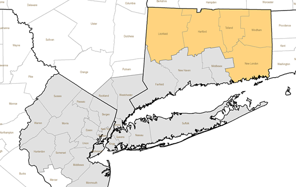 Map of Non Attainment Areas 