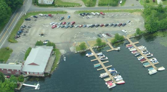 An aerial view of the Boat Launch