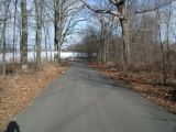 The access road to the Batterson Park Pond boat launch.