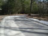 The entrance to the Beach Pond boat launch.