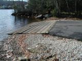 The ramp of the Beach Pond boat launch.