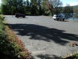 The parking area for the Beseck Lake boat launch.