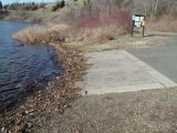 The ramp of the Black Pond boat launch.