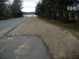 The parking area for the Lower Bolton Lake boat launch.