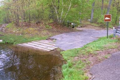 The ramp of the Middle Bolton Lake boat launch.