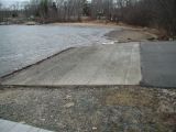 The ramp of the Coventry Lake boat launch.