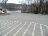 The turning area of the Coventry Lake boat launch.
