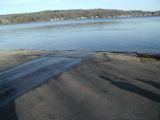 The ramp of the Crystal Lake boat launch.