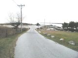 The access road to the Dock Road boat launch.