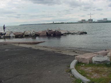 The ramp of the Dock Road boat launch.