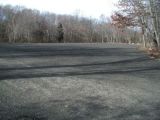The parking area for the Four Mile River boat launch.