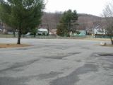 The parking area for the Highland Lake boat launch.