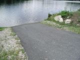 The ramp of the Howells Pond boat launch.
