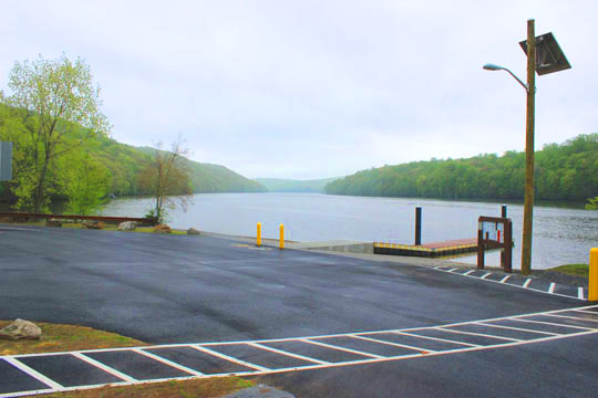 A view from the Lake Lillinonah boat launch.