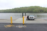 The ramp of the Lake Lillinonah boat launch.