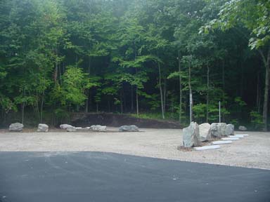 The parking area for the Lake of Isles boat launch.