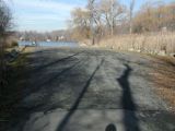 The parking area for the Mamanasco Lake boat launch.