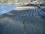 The ramp of the Mansfield Hollow Lake boat launch.