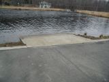 The ramp of the Mono Pond boat launch.