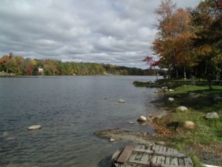 A view from the Mount Tom Pond boat launch.
