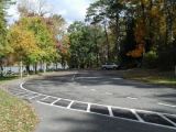 The turning area and parking of the Mount Tom Pond boat launch.