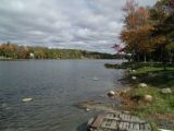 The ramp of the Mount Tom Pond boat launch.
