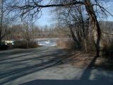 The access road to the Mudge Pond boat launch.