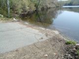 The ramp of the Norwich Pond boat launch.