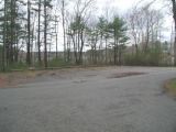 The parking area for the Quaddick Reservoir boat launch.