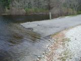 The ramp of the Quaddick Reservoir boat launch.