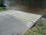 The ramp of the Rogers Lake boat launch.