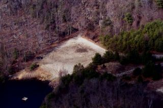 An aerial view of the Ross Pond boat launch.