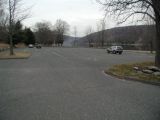 The parking area for the Squantz Pond boat launch.