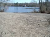 The turning area of the Uncas Lake boat launch.