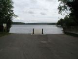 The turning area of the Upper Moodus Reservoir boat launch.